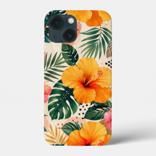 Lebendiges tropisches Hibiskus-Blumenmuster ohne N Case-Mate iPhone Hülle