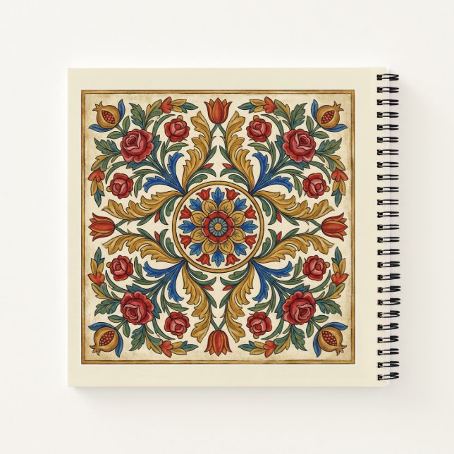 Lebendiges Tuscien Italienische Naive Kunst: Rusti Notizbuch (Rückseite)