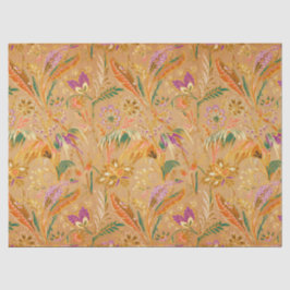 Lebendiges Vintage-Blumenmuster Seidenpapier