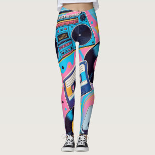 lebendiges, von der Popkultur der 90er inspirierte Leggings