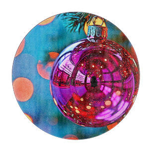 Lebendiges Weihnachtsschmuck-Funkeldesign Schneidebrett