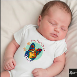 Lebendiges Wirbel Quilling Papillon-Hundeporträt Baby Strampler