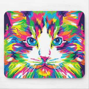 Lebendiges WPAP Katzenmauspad Mousepad