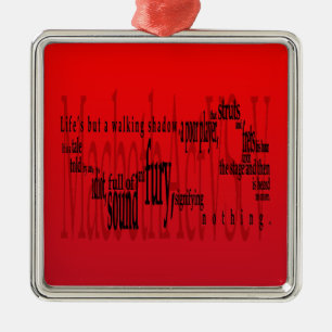 "Lebens aber ein gehender Schatten" Macbeth Ornament Aus Metall