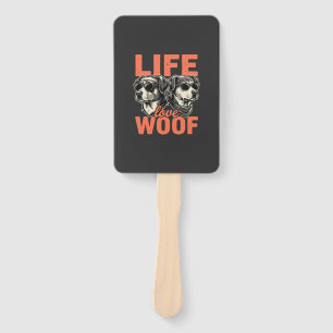 Lebens Liebe Wuff Hunde Liebhaber Fächer