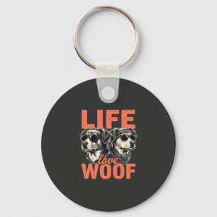 Lebens Liebe Wuff Hunde Liebhaber Schlüsselanhänger