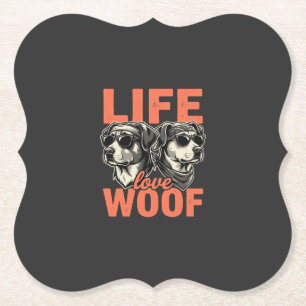 Lebens Liebe Wuff Hunde Liebhaber Untersetzer
