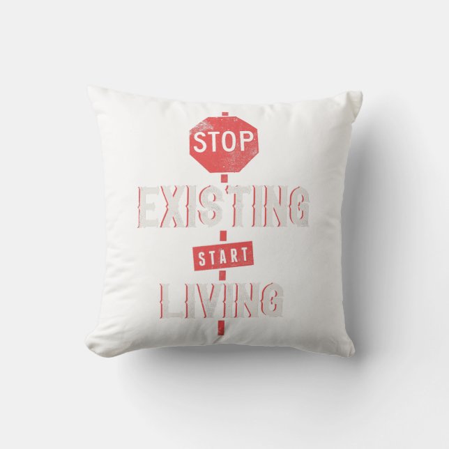 Lebensanfang: Typografisches Design für Lebenswand Kissen (Vorderseite)