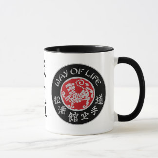 Lebensart Shotokan dunkle Logo-Kaffee-Tasse Tasse