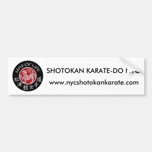 Lebensart Shotokan dunklen Logo-Autoaufkleber Autoaufkleber (Vorne)