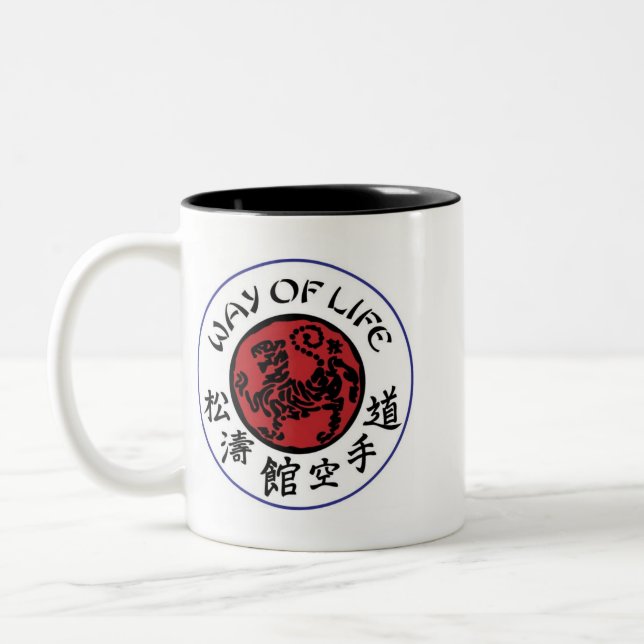 Lebensart Shotokan Kaffee-Tasse Zweifarbige Tasse (Links)