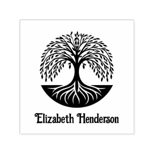 Lebensbaum #3 mit optionalem Namen Permastempel