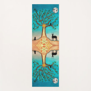 Lebensbaum Aquarell Yogamatte