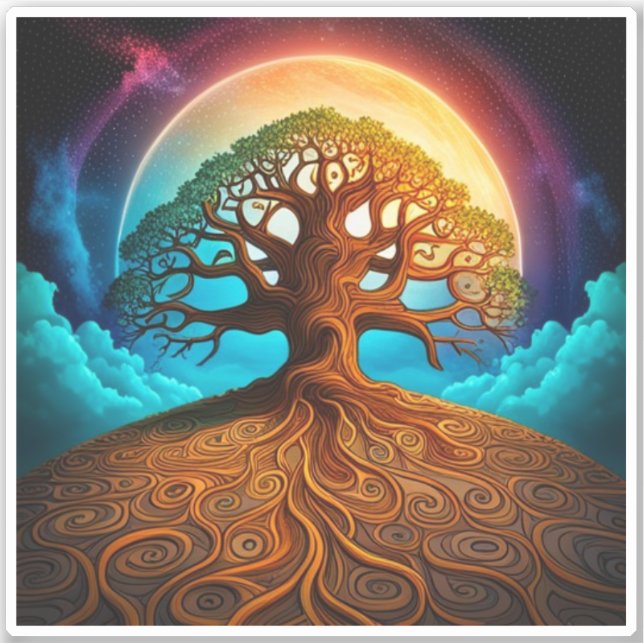 Lebensbaum Aufkleber (Vorderseite)