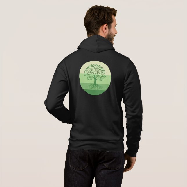 Lebensbaum, Baum Hoodie (Schwarz voll)