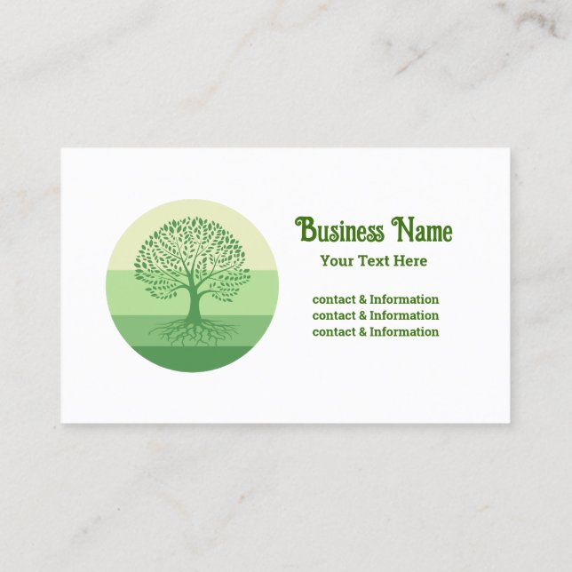 Lebensbaum, Baum Visitenkarte (Rückseite)