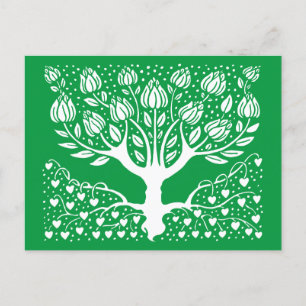 Lebensbaum Boho Nouveau Postkarte