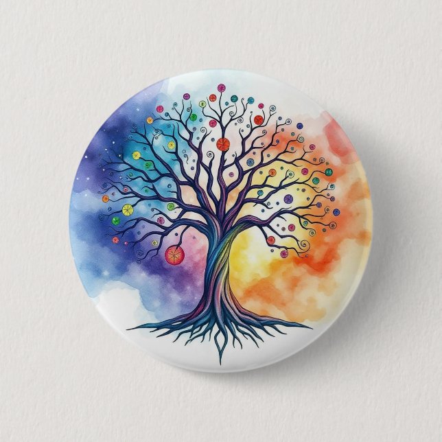 Lebensbaum Button (Vorderseite)