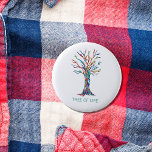 Lebensbaum Button<br><div class="desc">Dieser dekorative Knopf "Baum des Lebens" ist mit einem Mosaikbaumdesign bedruckt. Ändern Sie die Wörter,  wenn Sie möchten. Original Mosaic © Michele Davies</div>