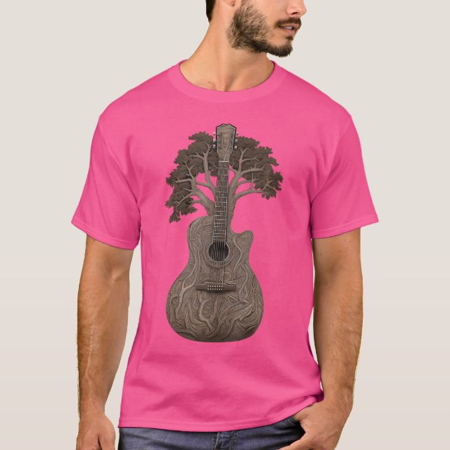 Lebensbaum der akustischen Gitarre T-Shirt (Vorderseite)