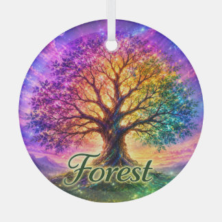 Lebensbaum des Waldes Ornament Aus Glas