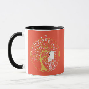 Lebensbaum einer Frau in Meditation   Tasse