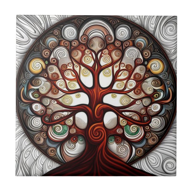 Lebensbaum Fliese (Vorderseite)