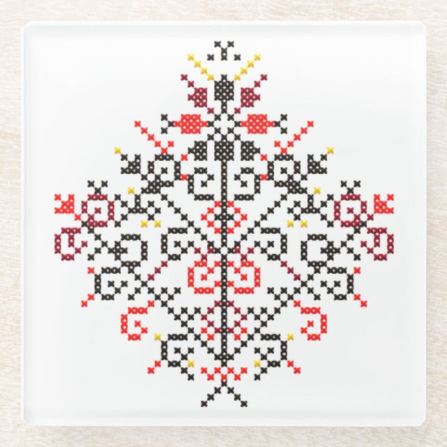 LEBENSBAUM GLASUNTERSETZER (Vorderseite)