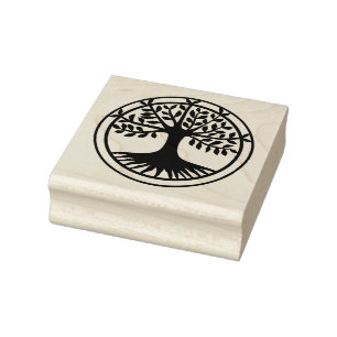 Lebensbaum Gummistempel