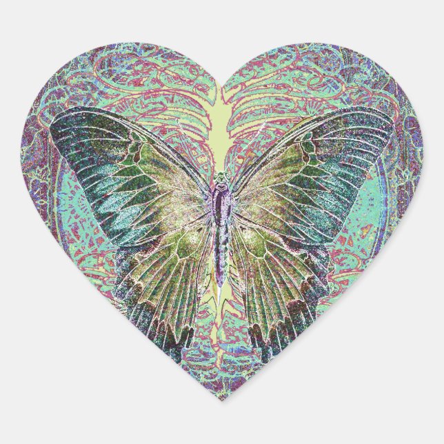 Lebensbaum Herz-Aufkleber (Vorderseite)