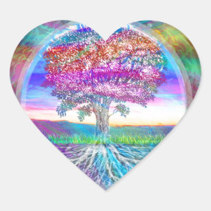 Lebensbaum Herz-Aufkleber