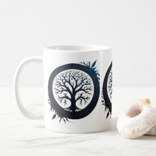 Lebensbaum in Blau Kaffeetasse