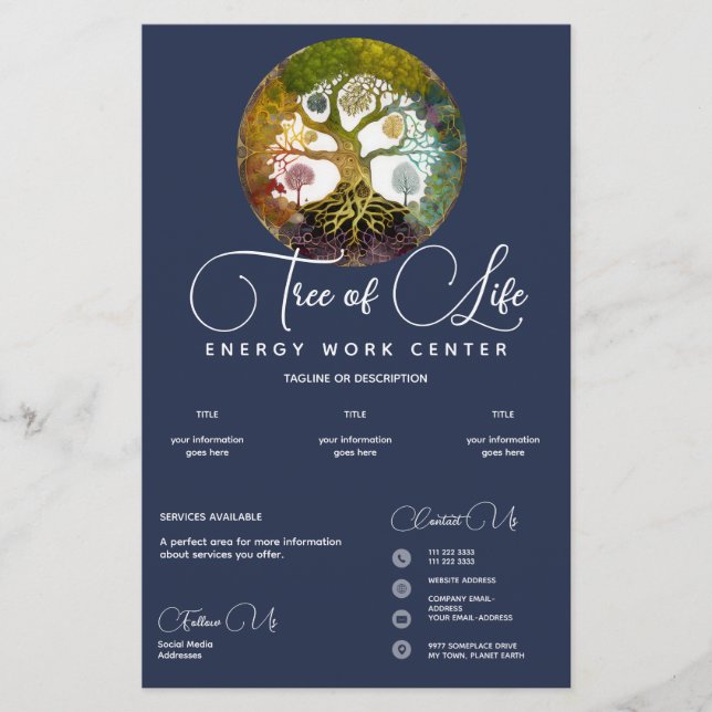 Lebensbaum | Jahreszeiten Flyer (Vorne)