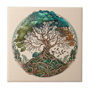 Lebensbaum, keltische Knochen Fliese