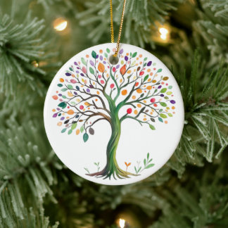 Lebensbaum Keramik Ornament