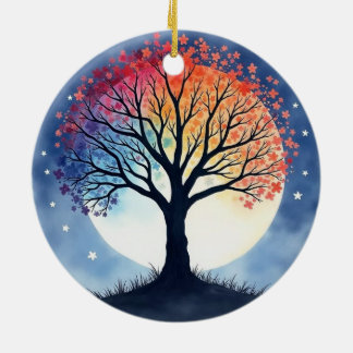 Lebensbaum Keramik Ornament