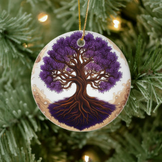 Lebensbaum Keramik Ornament
