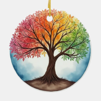 Lebensbaum Keramik Ornament