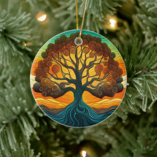 Lebensbaum Keramik Ornament