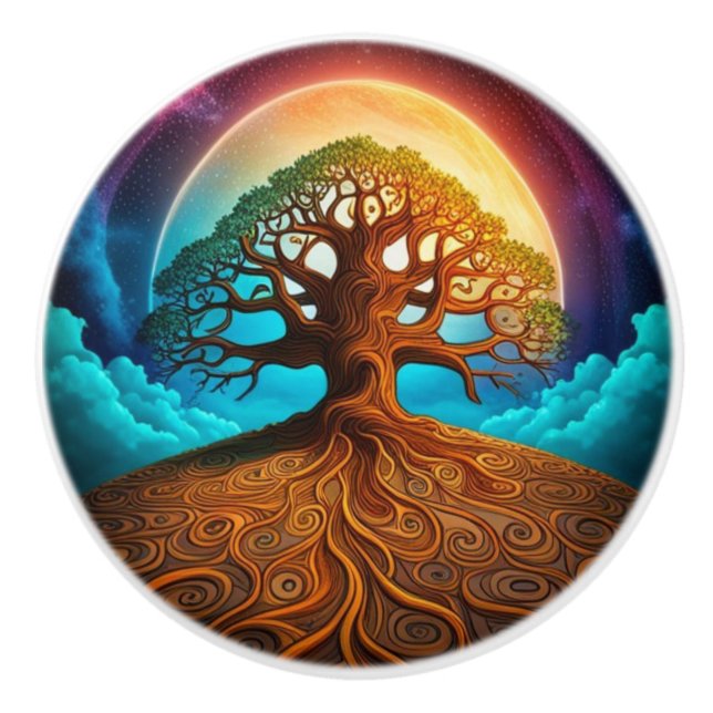 Lebensbaum Keramikknauf (Vorderseite)