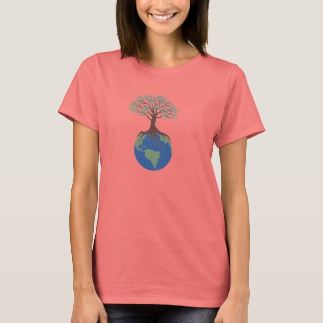 Lebensbaum Ladys Ringer T-Shirt (Vorderseite)