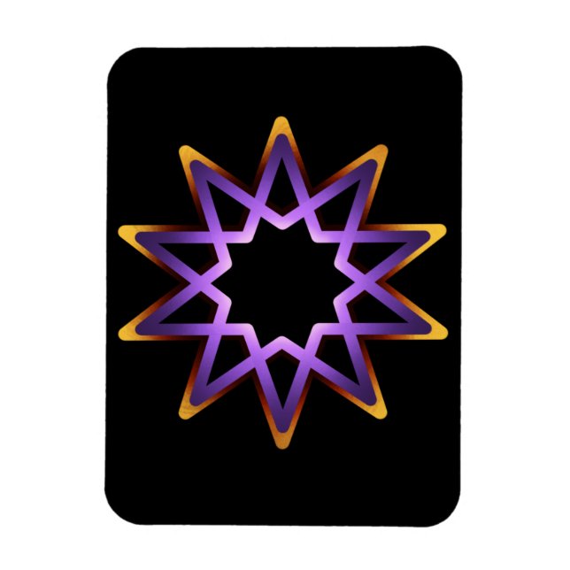 Lebensbaum Lila Orange Sternzeichen Magnet (Vertikal)
