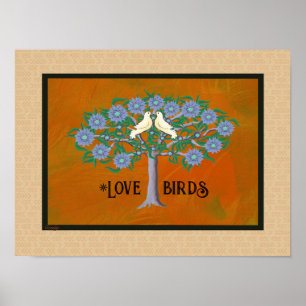 Lebensbaum mit 2 Doves 12/18 Poster