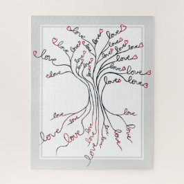 Lebensbaum mit Herz bedeutsam und herausfordernd Puzzle