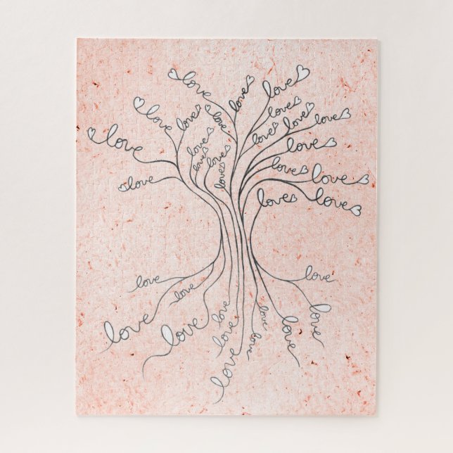 Lebensbaum mit Herz bedeutsam und herausfordernd Puzzle (Vertikal)