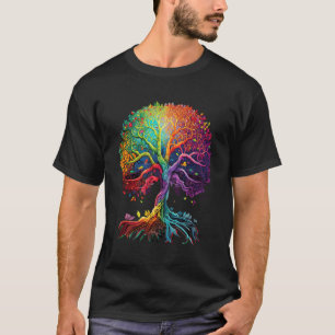 Lebensbaum mit Regenbogenfarben T-Shirt
