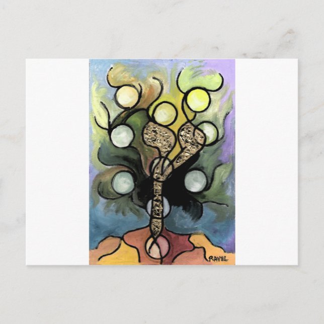 Lebensbaum Postkarte (Vorderseite)