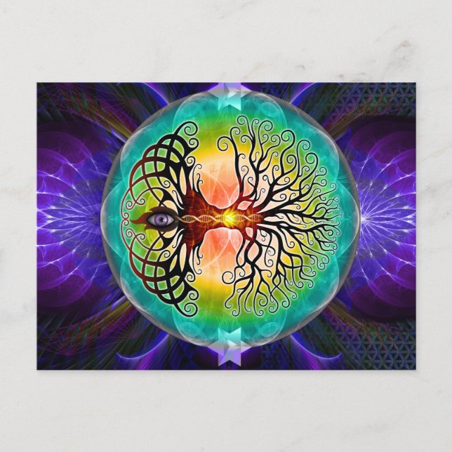 Lebensbaum Postkarte (Vorderseite)