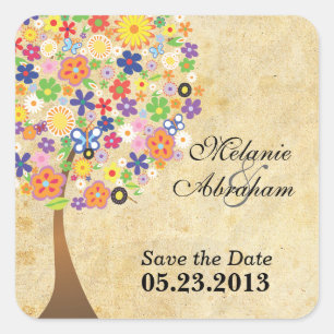 Lebensbaum Quadratischer Aufkleber