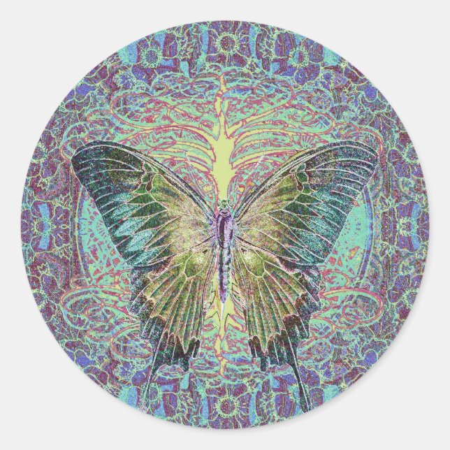 Lebensbaum Runder Aufkleber (Vorderseite)